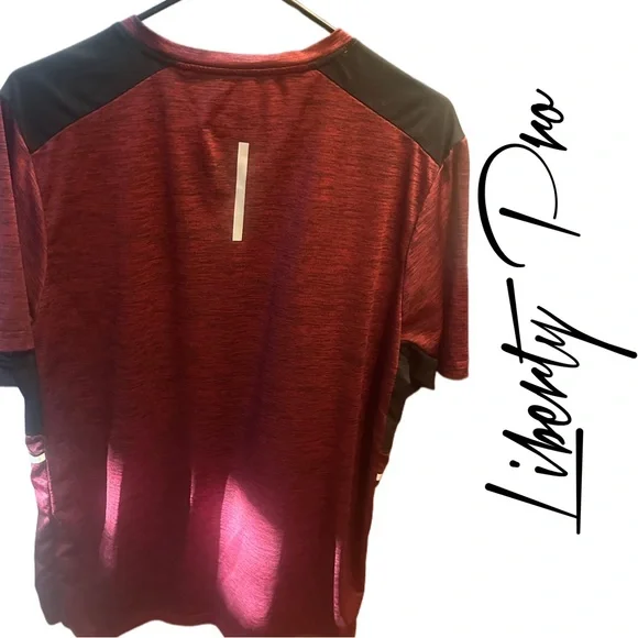 NEW Workout Liberty Pro Dri-Fit Burgundy Athletic T-Shirt -LRG - Picture 6 of 12